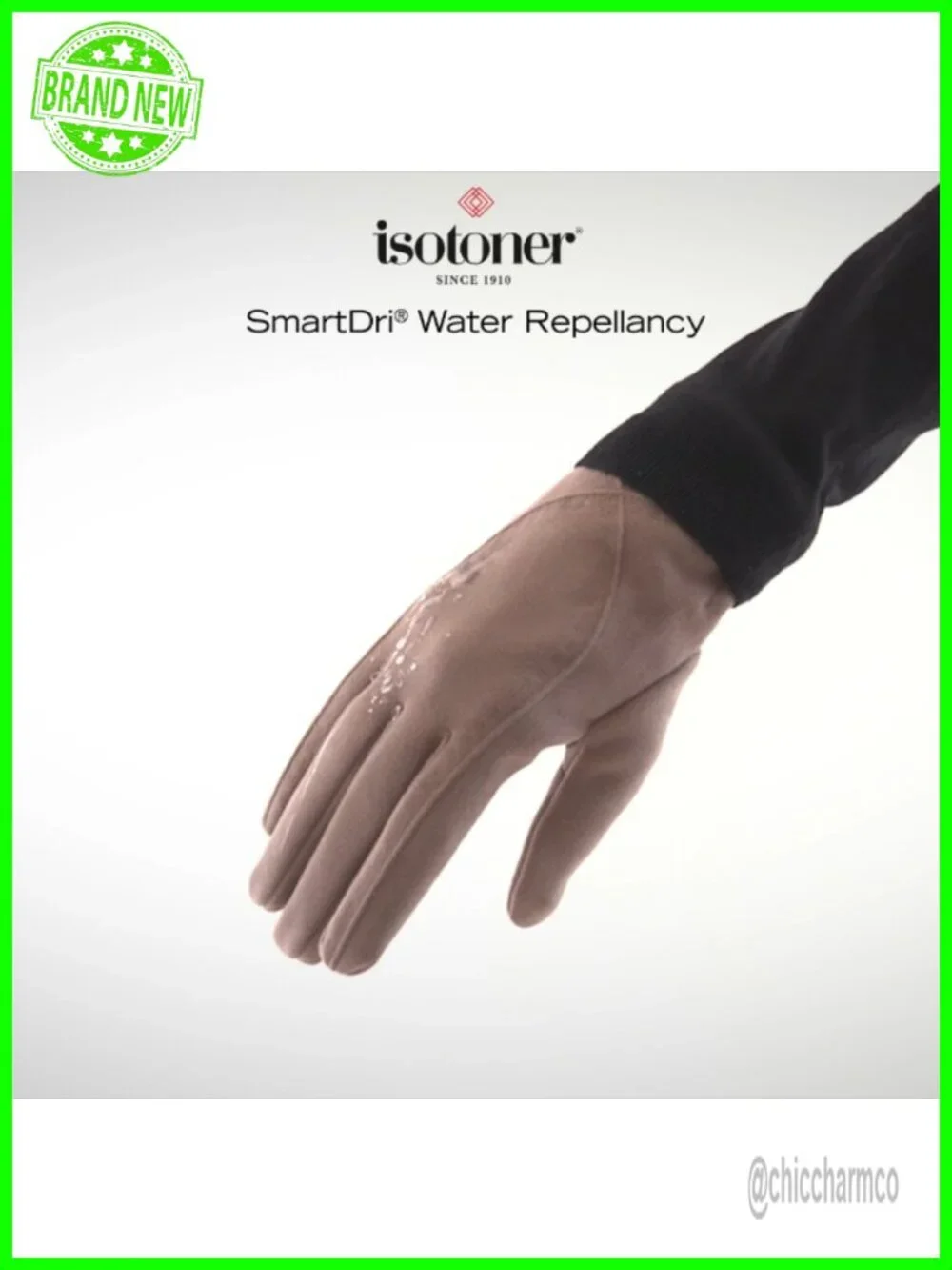 Isotoner Women's Water Repellent Touchscreen Microsuede Shortie Gloves